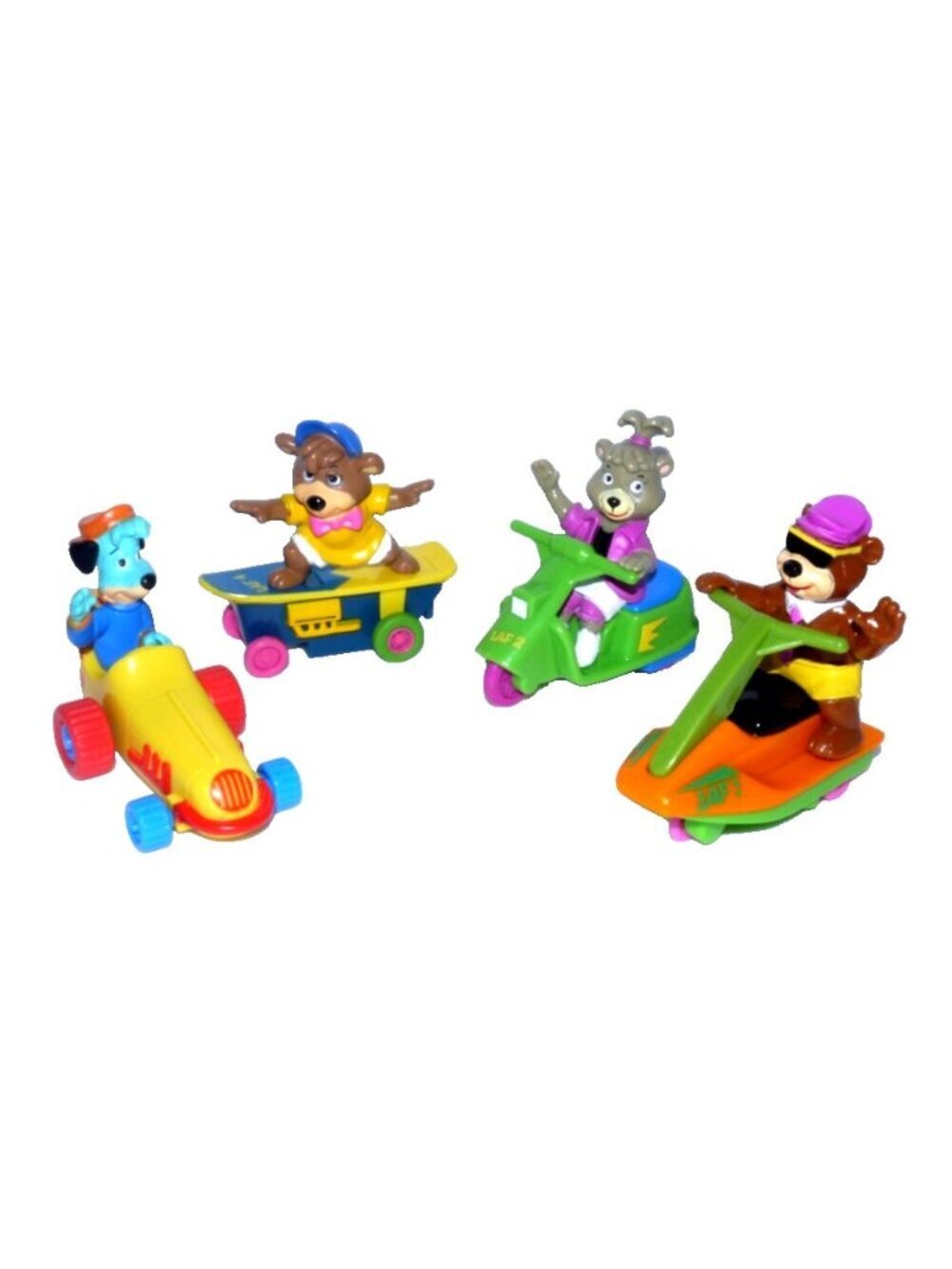Vintage McDonald's set of four Yogi Rev-Ups toys McDonalds 1991